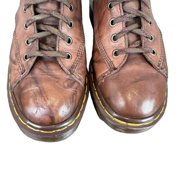 Dr Martens Vintage Y2K Ankle Boots Lace Up Made in England Brown Sz 6 8081 - Picture 4 of 11